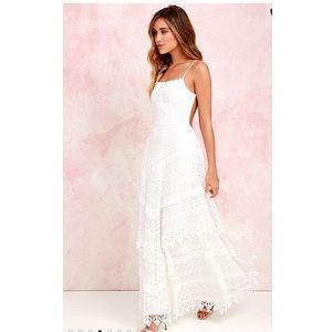 Lulus Beneath the Garden Arbor Lace Maxi